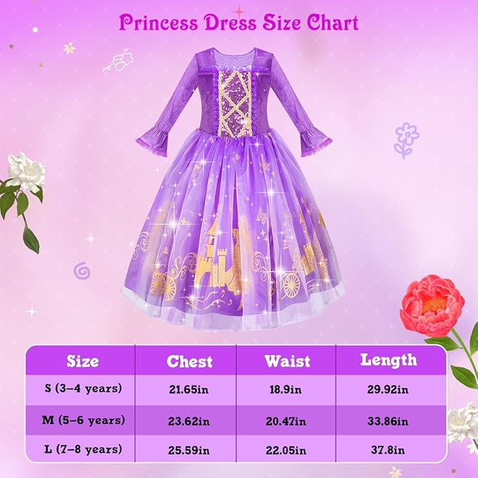Glamtots Princess Costume for Kids Girls 3-8